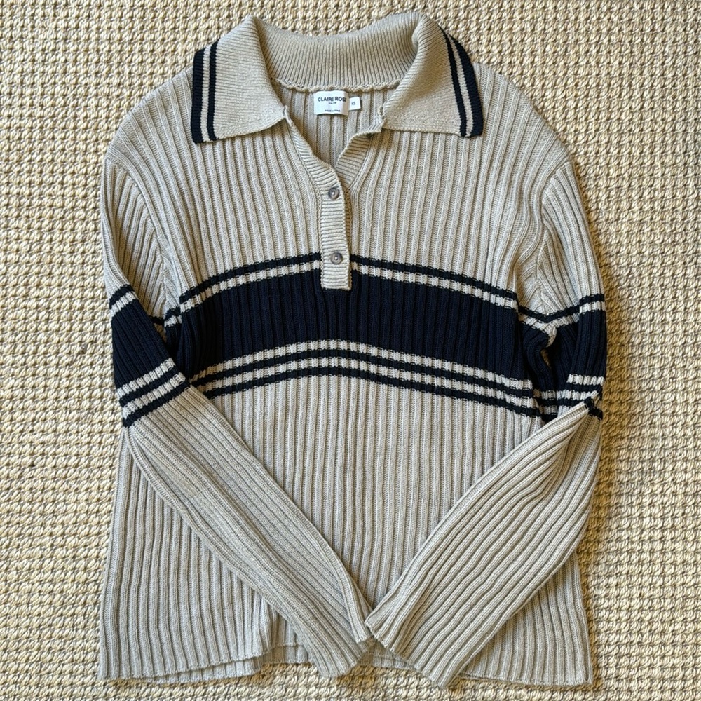 Claire Rose x NA-KD polo knit size XS
